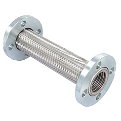 สายอ่อนสแตนเลส SUS304 หัวหน้าแปลนเหล็ก 10K